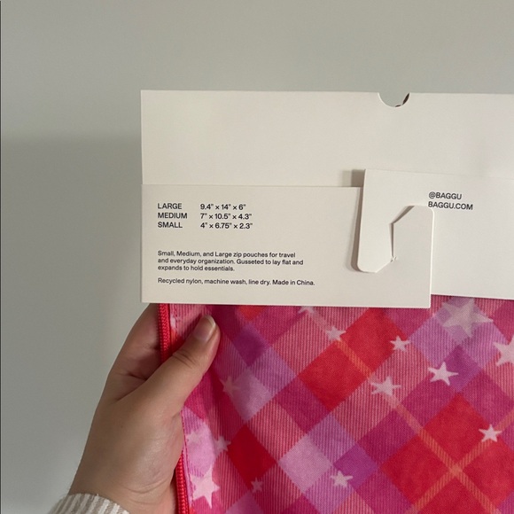 BNWT BAGGU Star Plaid go Pouch set - Picture 2 of 3
